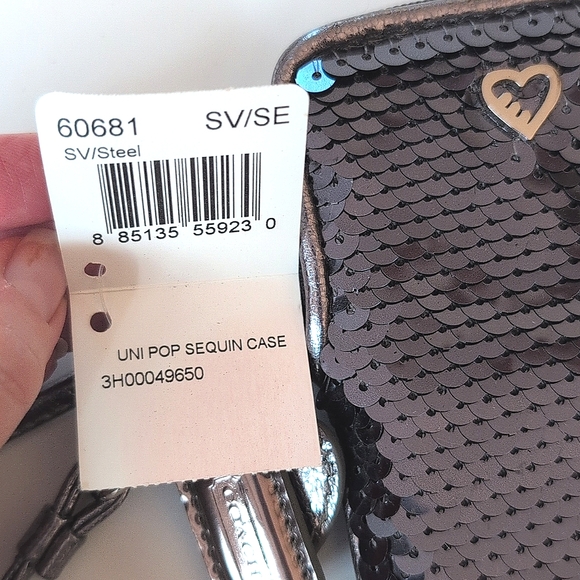 NWT Coach Silver Sequin Wallet Wristlet - Picture 5 of 11
